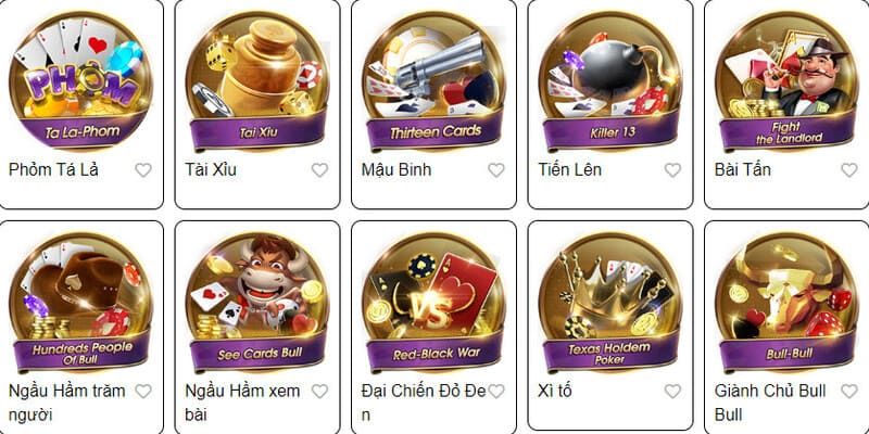 Các siêu phẩm game bài hot nhất tại sảnh I9BET