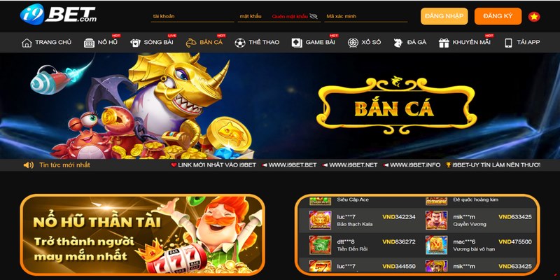 Đa dạng bàn cược hấp dẫn trong các game Bắn Cá I9BET